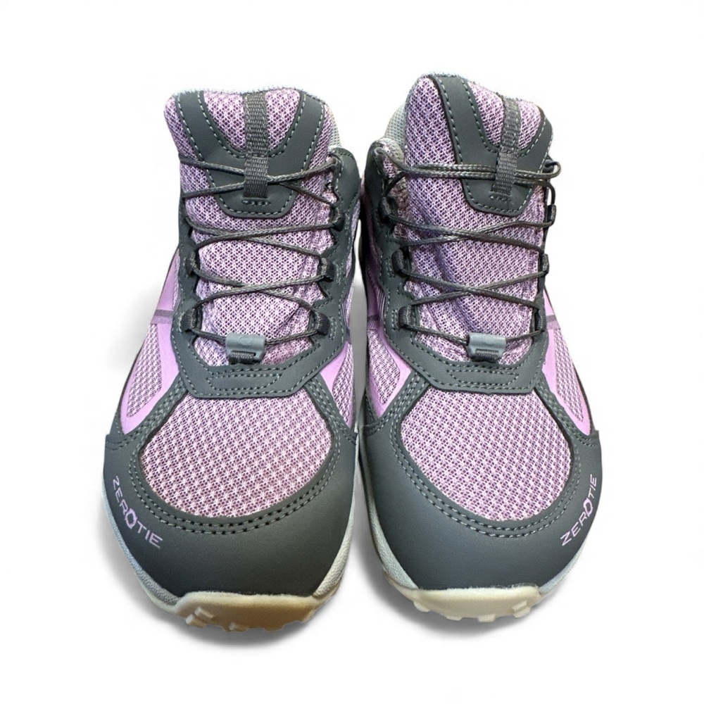 ZeroTie Hands Free Sneakers Size 8.5 Purple Gray Pull On Tying Mechanism On Back - Picture 4 of 14